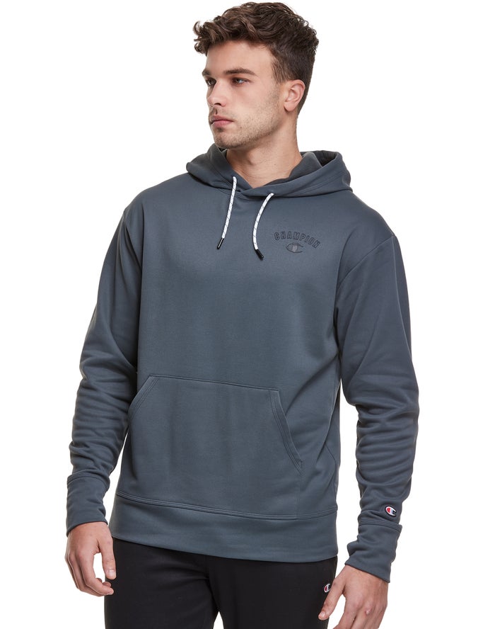 Sudadera Con Capucha Champion Hombre - Game Day Block Arch Logo ( Gris Oscuro ) 8356917-LQ